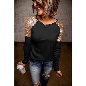 Black sequin top